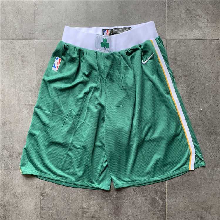 Men NBA Boston Celtics Green Nike Shorts 0416